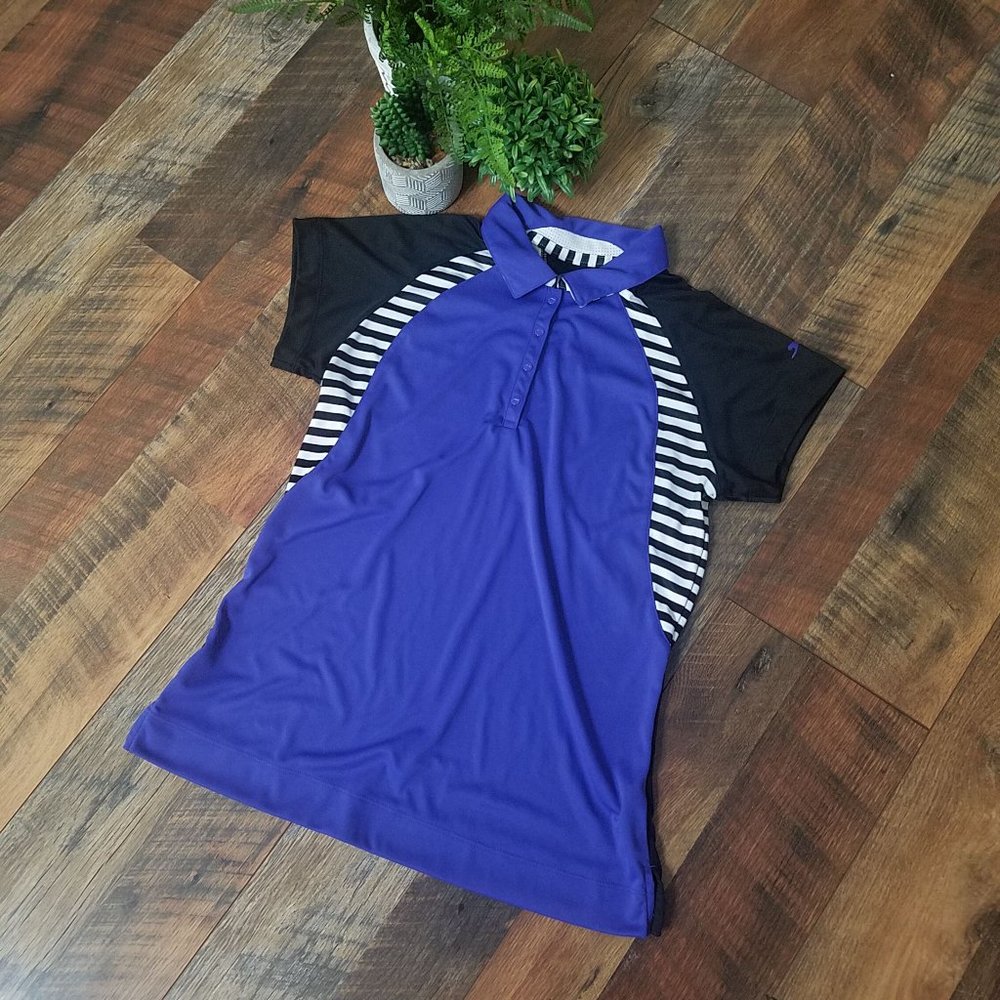 Slazenger Purple/Black/White Women's Golf Top Sz S